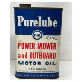 Pure Oil Purelube outboard vintage oil can