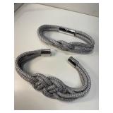 Magnetic drapery rope ties