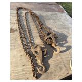 Vintage hoist Pulley and chain system