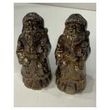 Santa Claus silver plated salt and pepper shakers