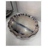 Silver plated serving tray
