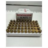 50 rounds Winchester.45 auto FMJ ammo