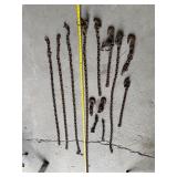 Group of log chain sections and hooks up to 72ï¿½