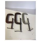 Group of heavy duty c clamps
