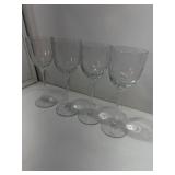 Etched fine wine tall stemmed glasses