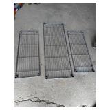 Stainless metal shelves