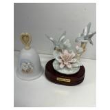Hummingbirds, musical base and decorative bell