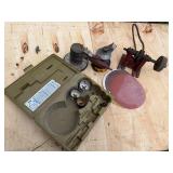 Air sanders belt drive sander and drill bits