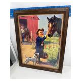 ï¿½Best Friendsï¿½ farm scene framed art