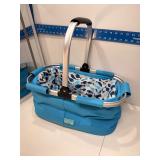 Collapsible folding insulated picnic basket