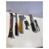 Hammer staplers, pry bar, nail puller tool group