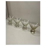 Mid century ball base martini cocktail glasses