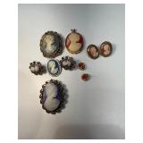 Cameo jewelry pendants earrings