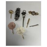 Hair accessories in Rae Dunn jewelry box