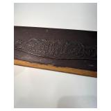 Embossed White sewing cabinet wood drawer sign