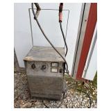Battery charger, powered on but smoked
