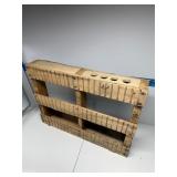 Rustic pool table cue stick holder
