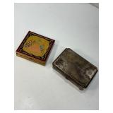 Pair of vintage jewelry box, vanity mirror