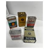Vintage spice tins ginger group lot