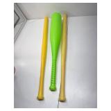 Plastic toy and wiffle ball bats