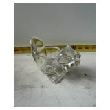 vintage Avon clear glass candle holder
