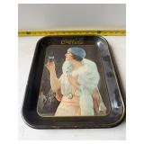 Coca-Cola 'Party Girl' tin serving tray
