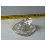 Viking Glass frog or toad paperweight