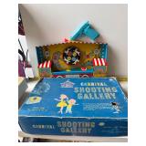 Carnival Shooting Gallery tin litho mechanical toy