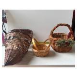 Rustic woven baskets