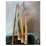 Extra tall hand-carved wooden staff walking sticks