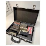 Vintage cassette tape tapes with hard case