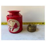 Vintage tin canisters