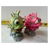 whimsical fish sculptures