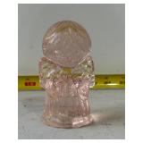Praying angel vintage art glass