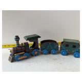 Wooden Christmas train model