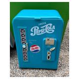 36 year old Pepsi machine shaped cooler w drain