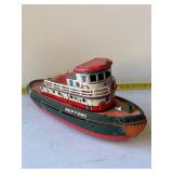 vintage 1950s 'Neptune' tugboat toy