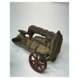 Vintage cast iron toy tractor missing wheel wheels