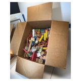 Very large box of tanker toys, & wooden block toys