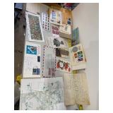 mixed lot of vintage stamps and First Day Covers