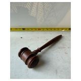 vintage hand-turned wooden gavel