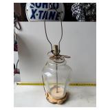clear glass ginger jar table lamp
