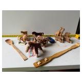 Various vintage and wooden items