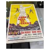 1958 movie poster Western film From Hell to Texas