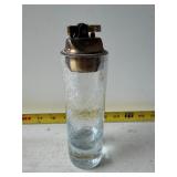 vintage table lighter featuring crackle glass