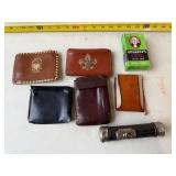 Wallets flashlight and soap