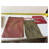 Bank bags, glasses and coke pad
