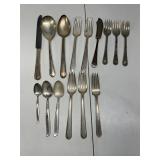Silver plated silverware group