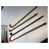 Group of vintage canes, walking sticks