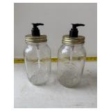 Large glass jar soap dispensers